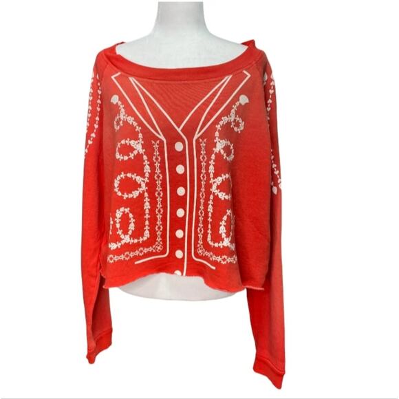 Wildfox Cropped Tuxedo/Matador Monte Sweatshirt NWT - Picture 3 of 11